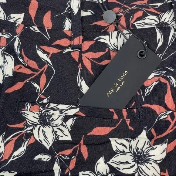 NWT Rag & Bone Ivy Printed Linen Shorts Size 0 - Picture 14 of 15